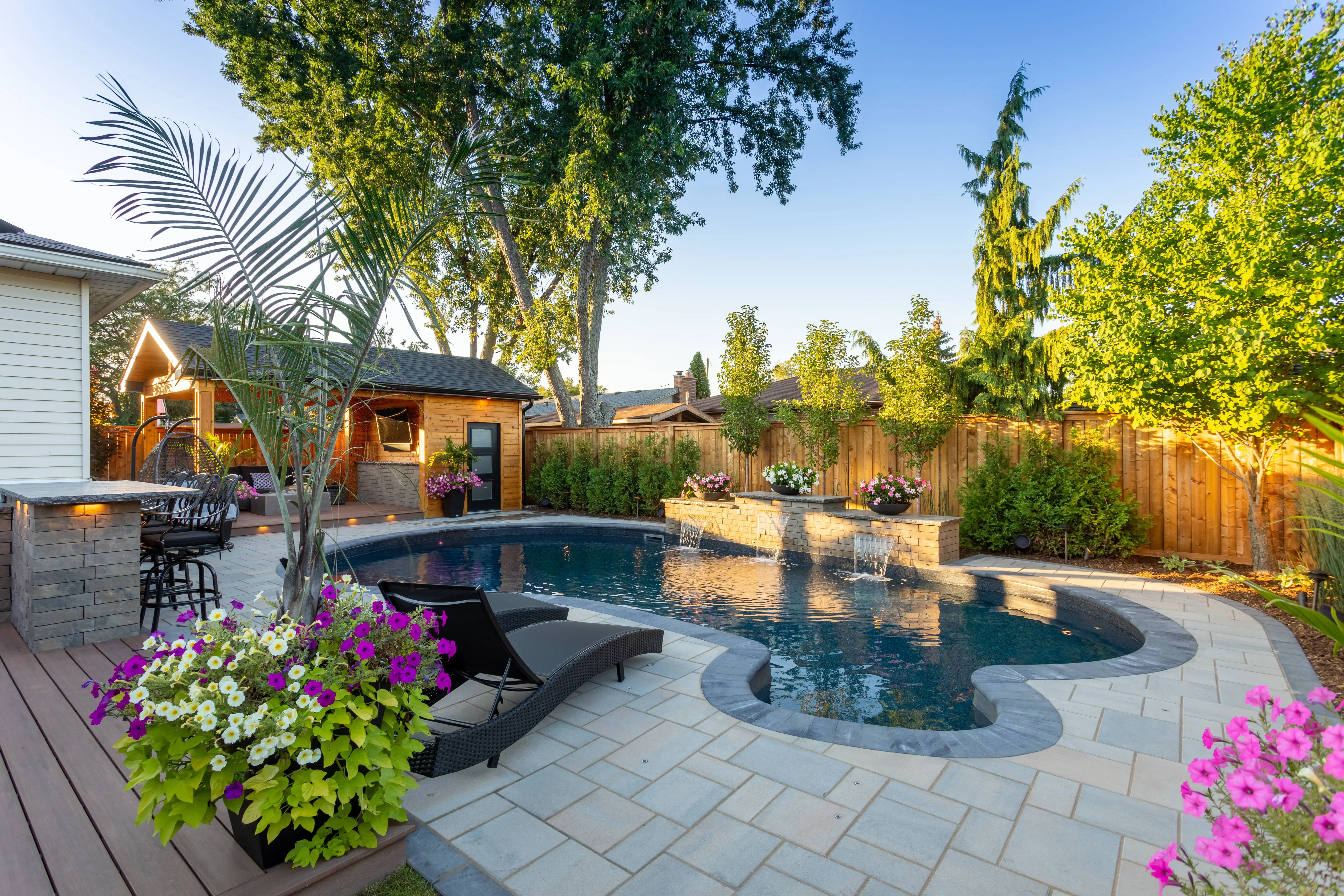 Finished custom pool project by Finn Pools